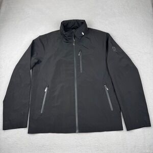 T-Tech‎ by Tumi Lightweight Jacket Mens L Black Windbreaker Stowaway Hood